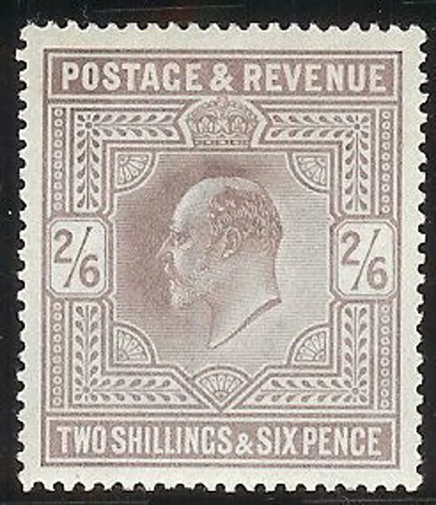 1902 2/6d dull purple KEVII on chalk surfaced ... Image 1++