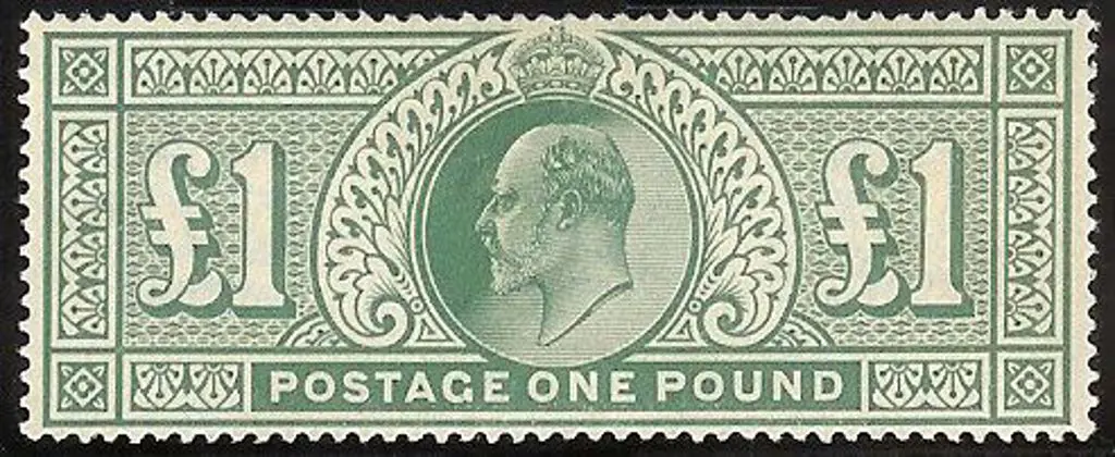 1902 £1 dull blue green KEVII. Fresh MUH with ... Image 1++