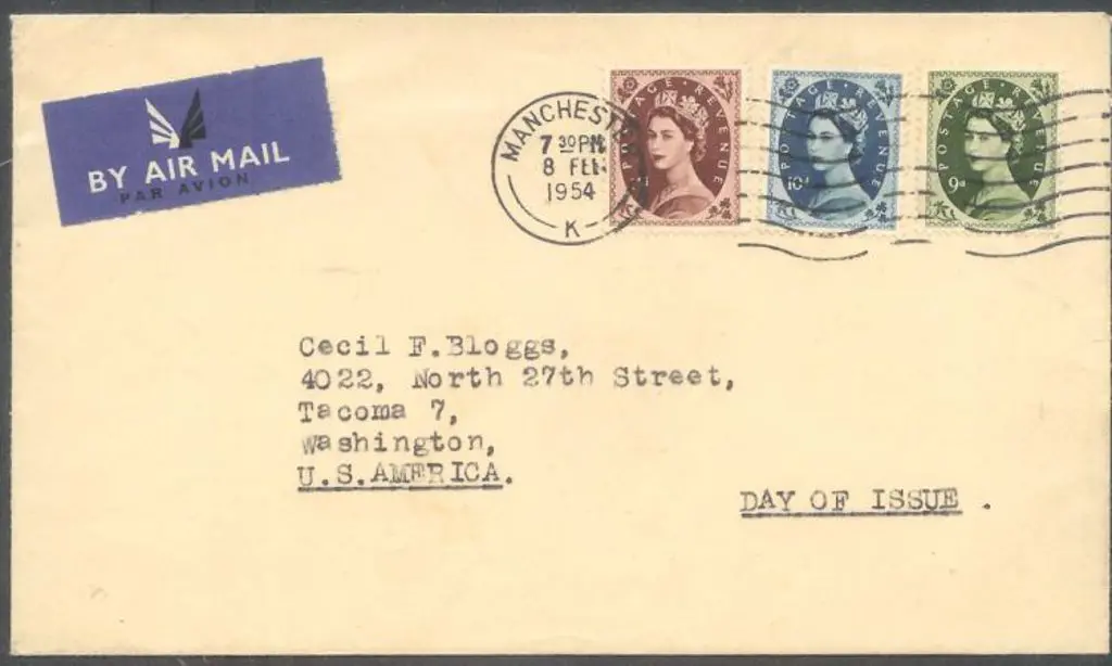 1954 (8th Feb) 9d, 10d & 11d Wilding FDC with neat ... Image 1++