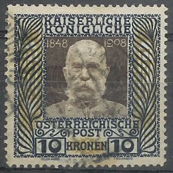 1908 10k Franz Joseph fine used (Michel 156) SG ...