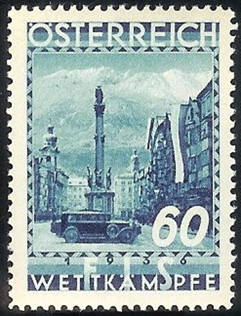 1936 Int Ski Championship Fund set of 4. Small ... Image 1++