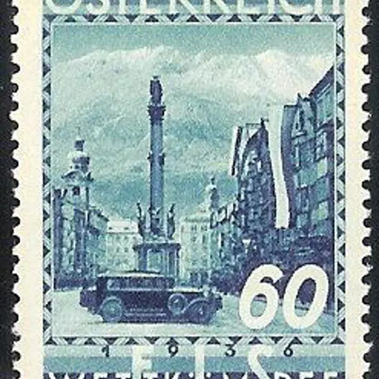 1936 Int Ski Championship Fund set of 4. Small ...