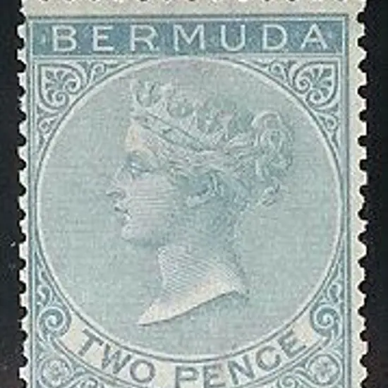 1866 2d dull blue fine unused without gum. Centred ...