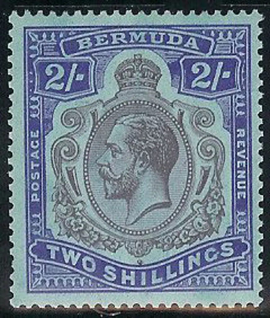 1927 2/-purple & bright blue/pale blue. MLH SG 88 ... Image 1++