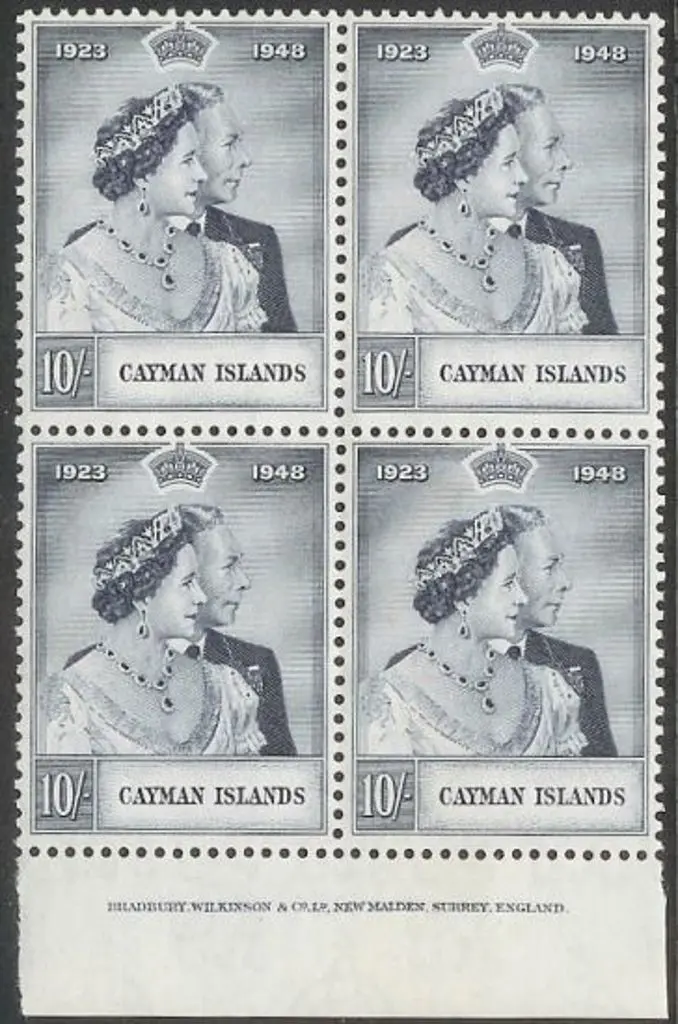 1948 Silver Wedding in marginal MUH blocks of 4 ... Image 1++