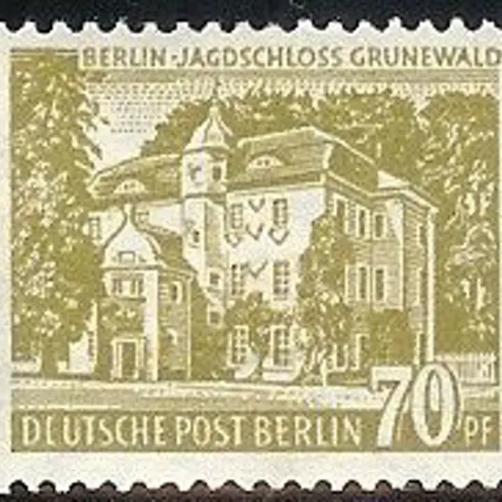 West Berlin 1954 70pf Grunewald Hunting Lodge. MLH ...