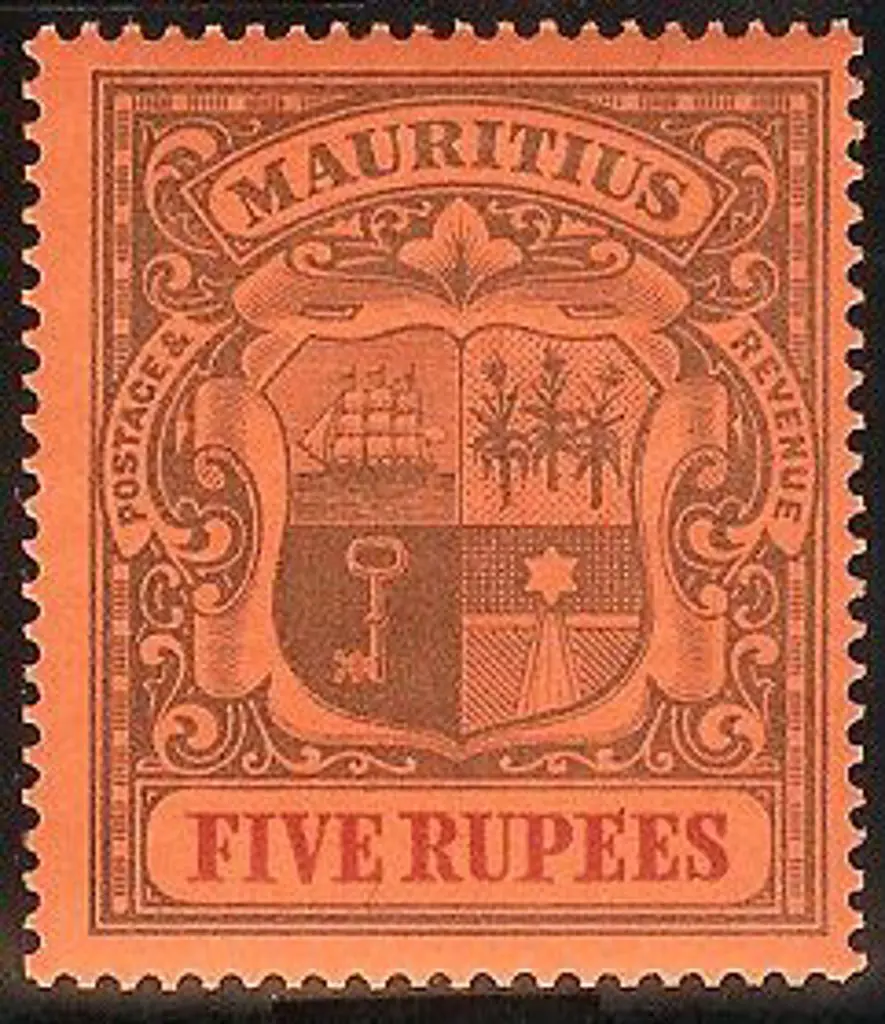 1905 5r. purple & carmine on red. Fresh MVLH SG ... Image 1++
