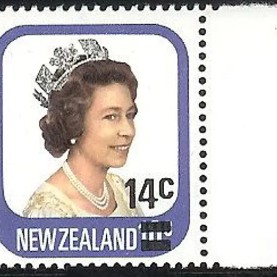 1979 14c on 10c QEII surcharge with orange ...