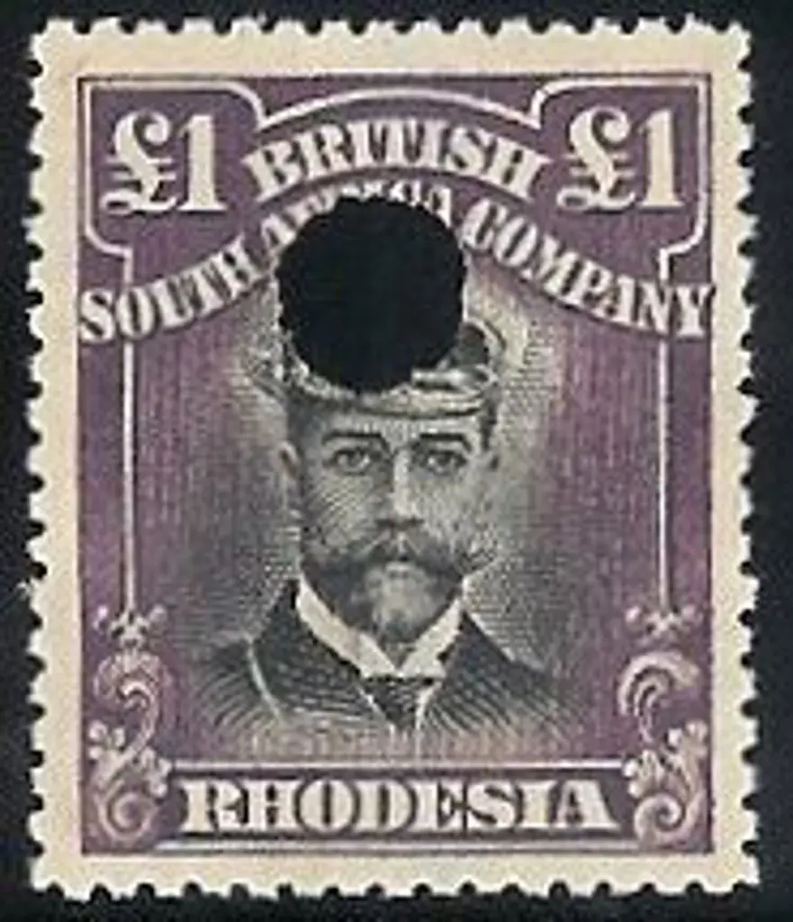1913/22 £1 black & deep purple Die II Perf. 15 ... Image 1++