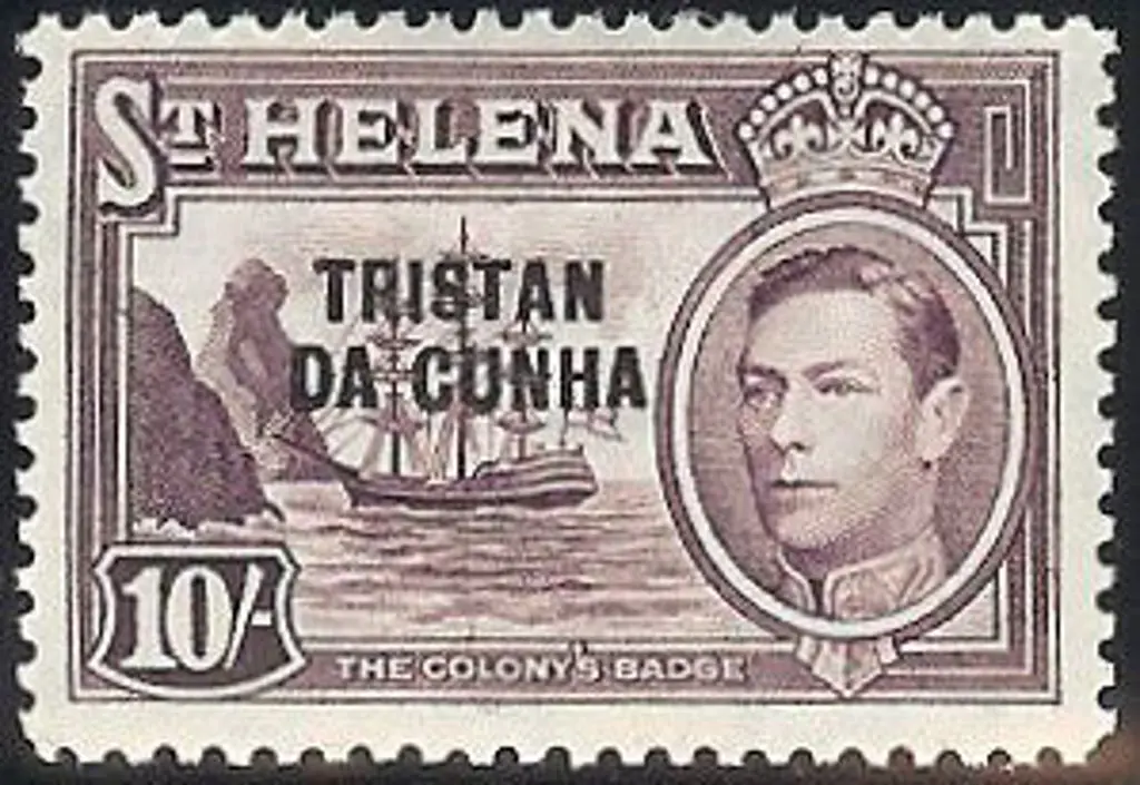 1952 ¼d-10/- ovpts on St. Helena KGVI. Set of 12 ... Image 1++