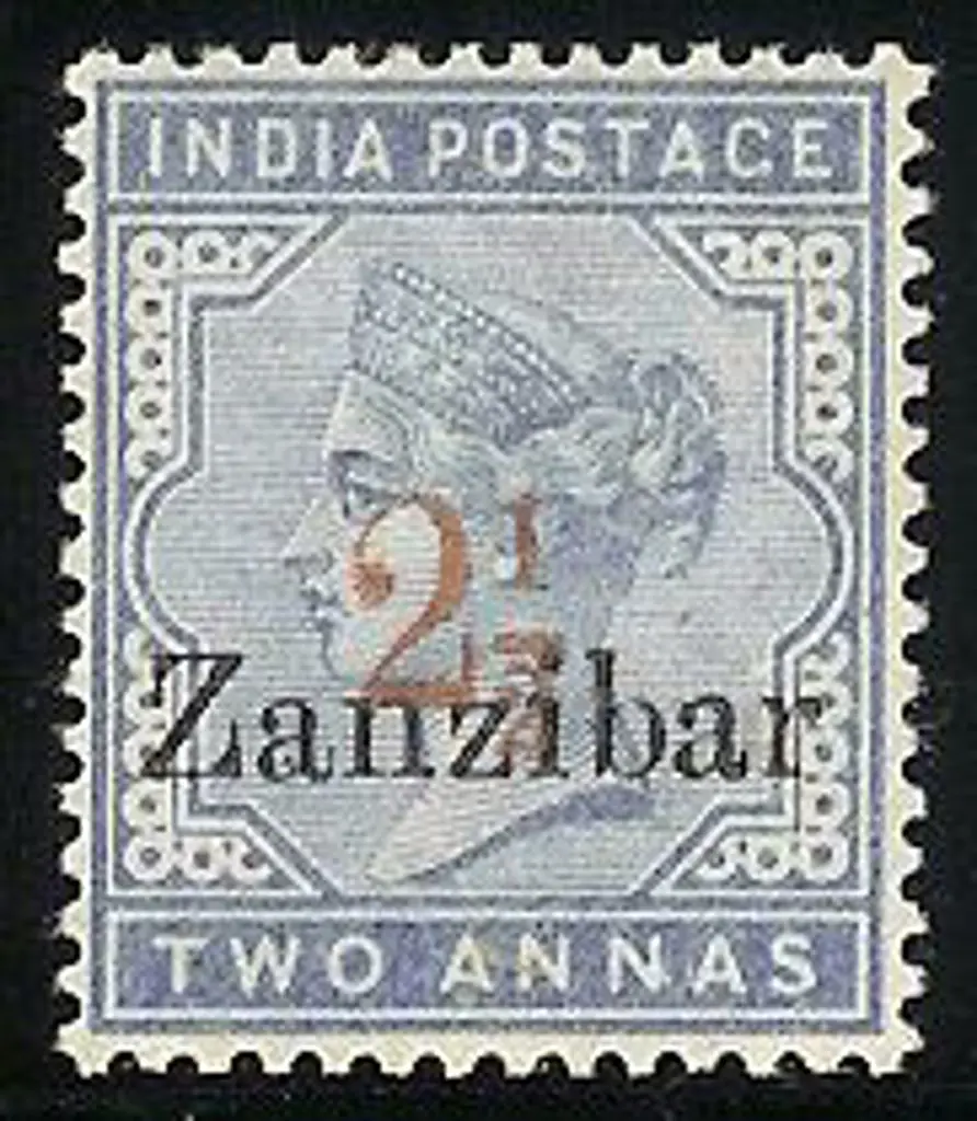 1896 2½d on 2a. QV pale blue. Well centered & MLH ... Image 1++