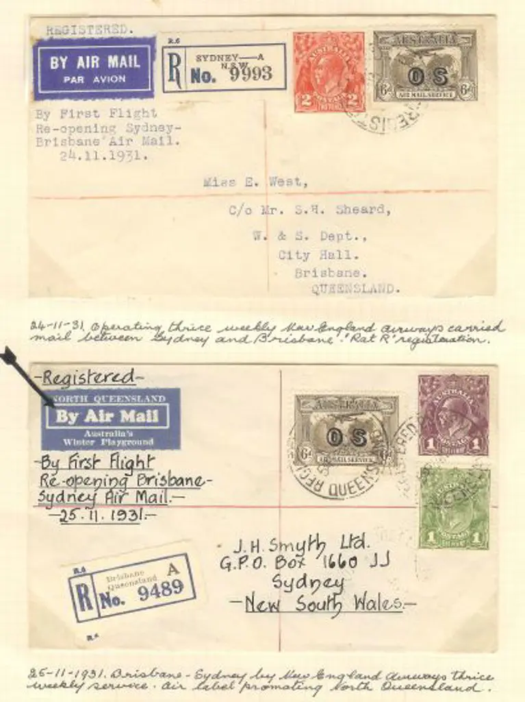 1931 (24th Nov) Sydney to Brisbane & return ... Image 1++