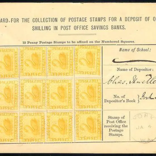 18? (4 Jan) Post Office Savings Bank card complete ...