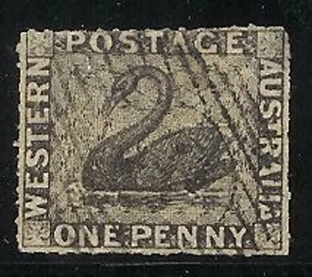 1854 1d black rouletted all 4 sides, fine used ... Image 1++