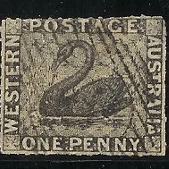 1854 1d black rouletted all 4 sides, fine used ...