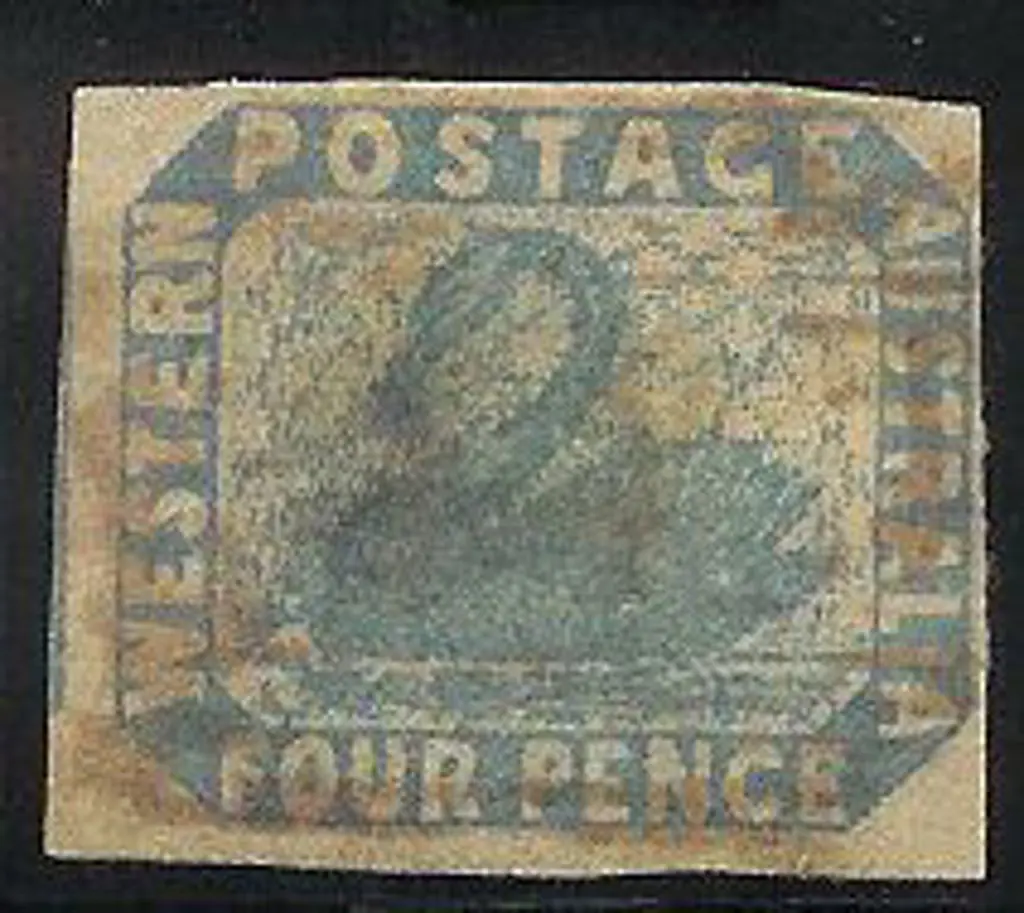 1854 4d pale blue swan with 4 clear to large ... Image 1++