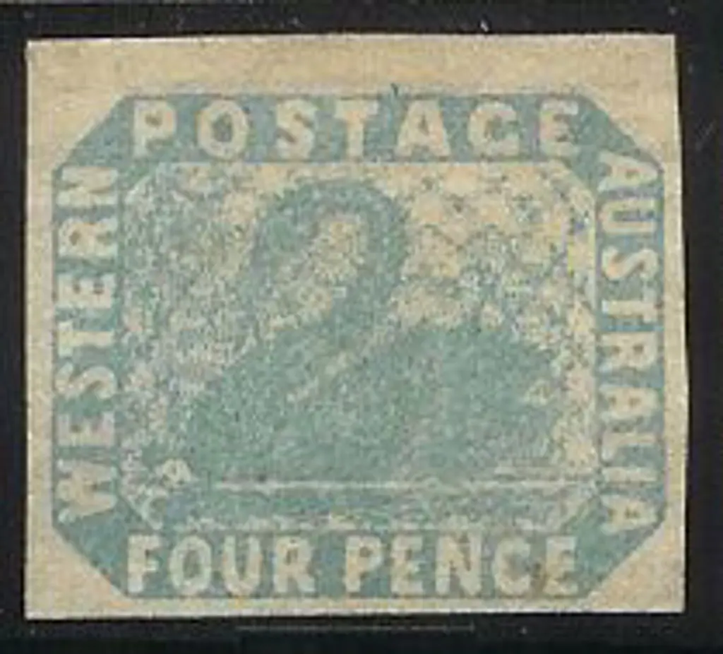 1854 4d pale blue swan with 4 large to huge ... Image 1++