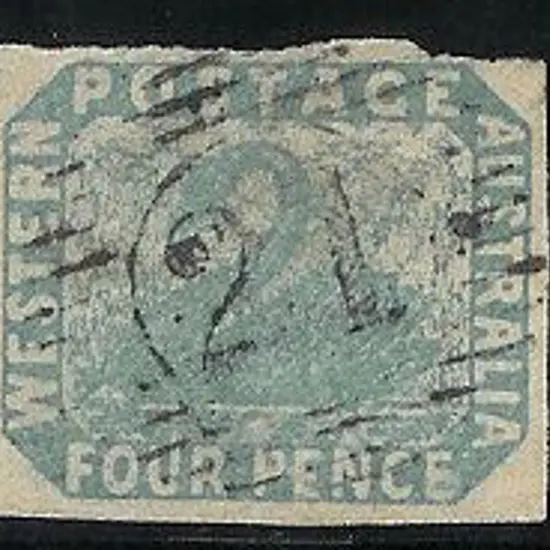1854 4d Pale blue with Royal Philatelic Society ...