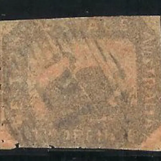 1858 2d black-brown on red litho swan SG 20 with ...