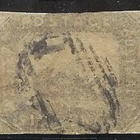 1859 6d grey-black litho swan. A very pale shade ...
