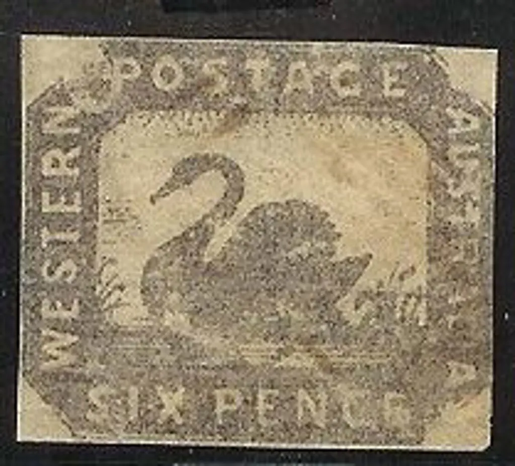 1859 6d grey-black litho swan SG 19 with light ... Image 1++