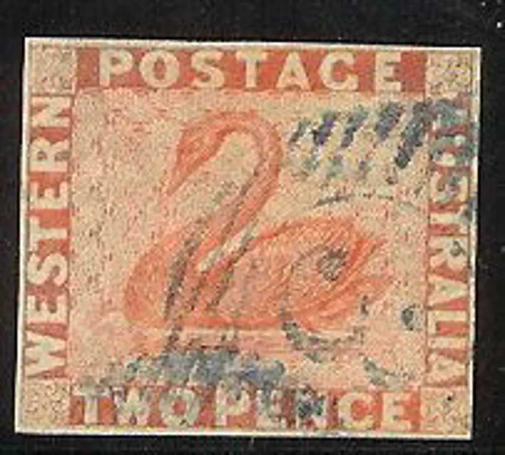 1860 2d orange-vermilion. Fine used example with 4 ... Image 1++