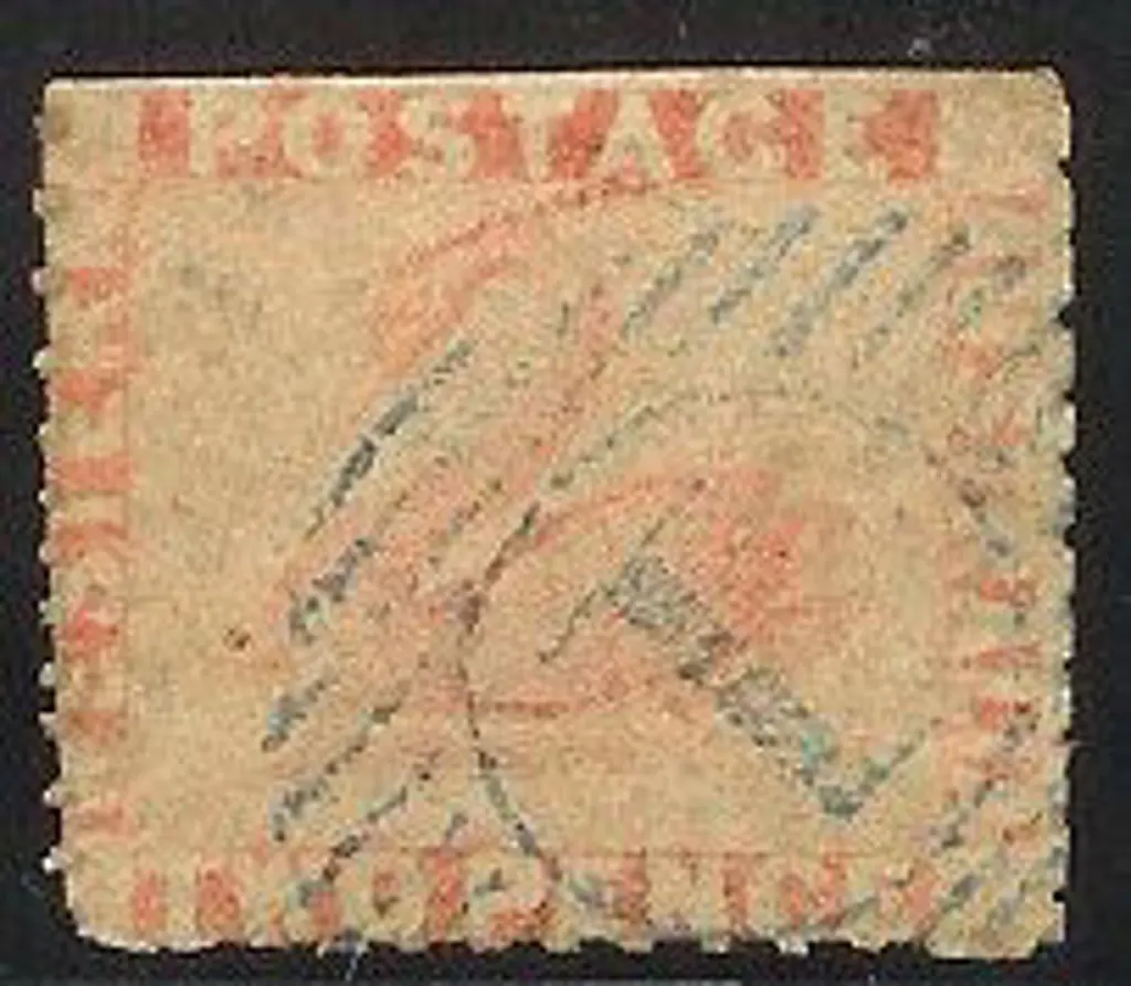 1860 2d pale orange swan. Rouletted on 3 sides ... Image 1++