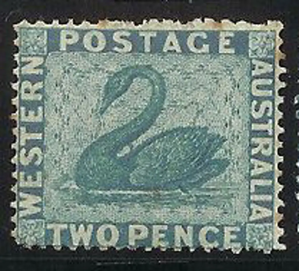 1861 2d blue swan intermediate perf 14-16. Unused ... Image 1++