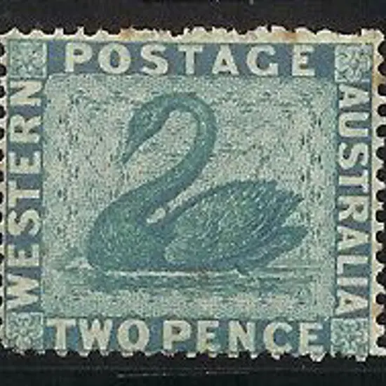 1861 2d blue swan intermediate perf 14-16. Unused ...