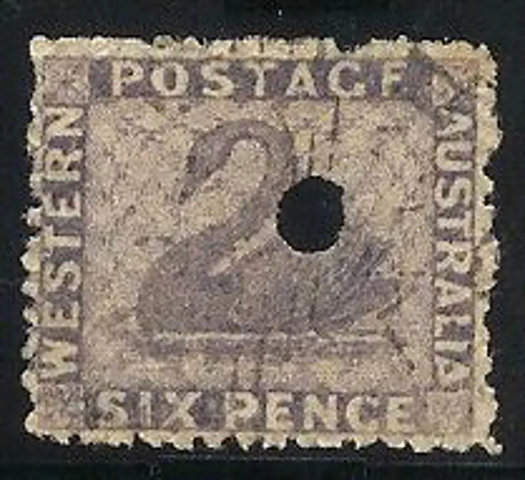 1864 6d deep lilac No WMK perf 13. Very fine used ... Image 1++