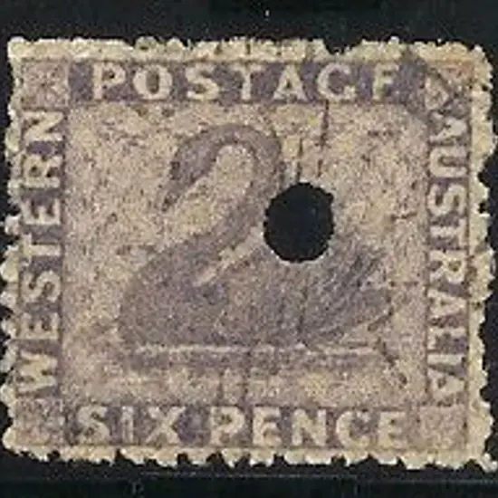 1864 6d deep lilac No WMK perf 13. Very fine used ...