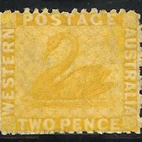 1864 2d yellow swan WMK Crown CC perf 12 ½ . Mint ...