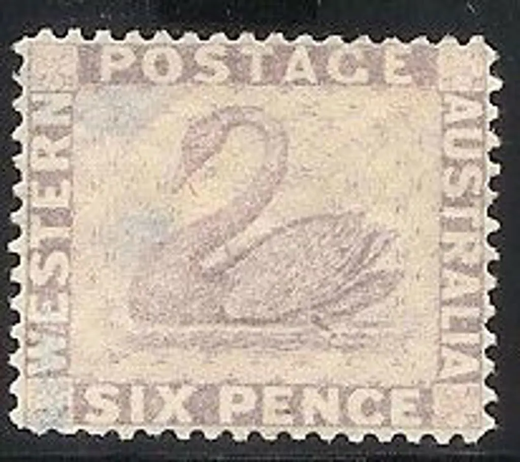 1884 6d lilac swan perf. 14. Mint no gum with ... Image 1++