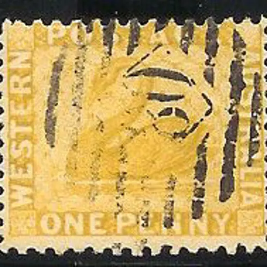 1883 1d yellow-ochre WMK Crown CA perf 12 x 14 SG ...