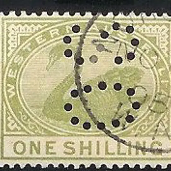 1885 swans perforated OS: ½ d, 3d, 4d, 5d, 6d, & ...