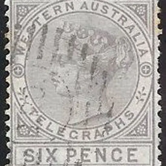 1886 1d yellow-ochre and 6d lilac Telegraph stamps ...