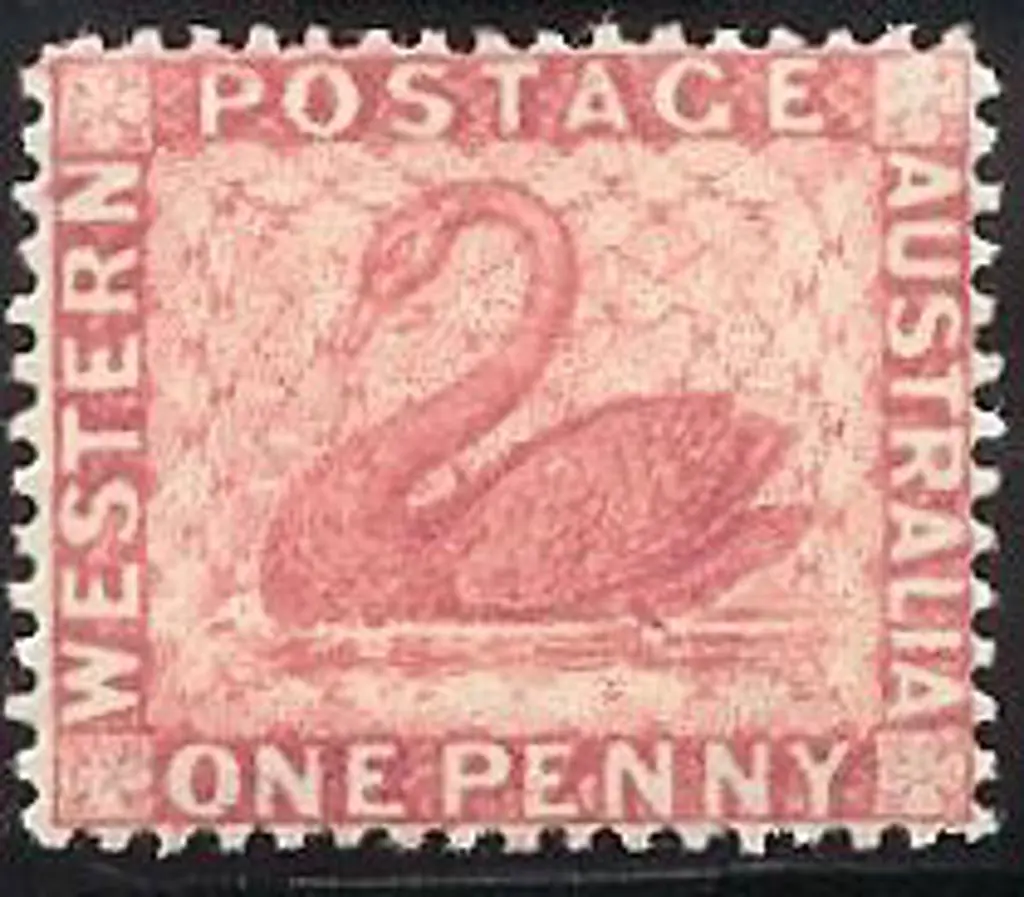 1888 1d carmine-pink swan. Fresh MLH SG 103 Image 1++