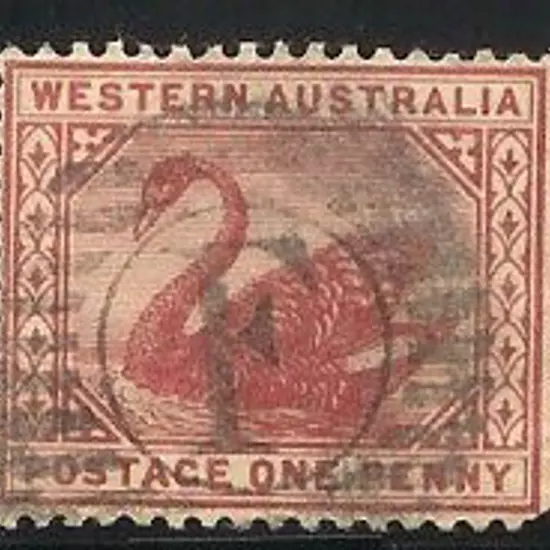 1890 1d carmine wmk Crown CA inverted (S/W left) ...