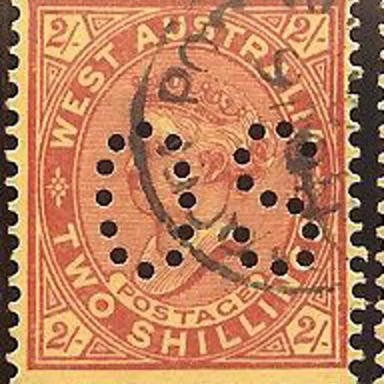 1902 2/- orange-red/yellow WMK V over Crown  Perf ...