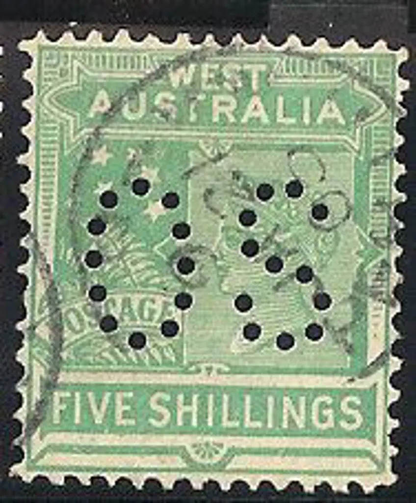 1902 5/- emerald-green SG 126 WMK V over Crown ... Image 1++