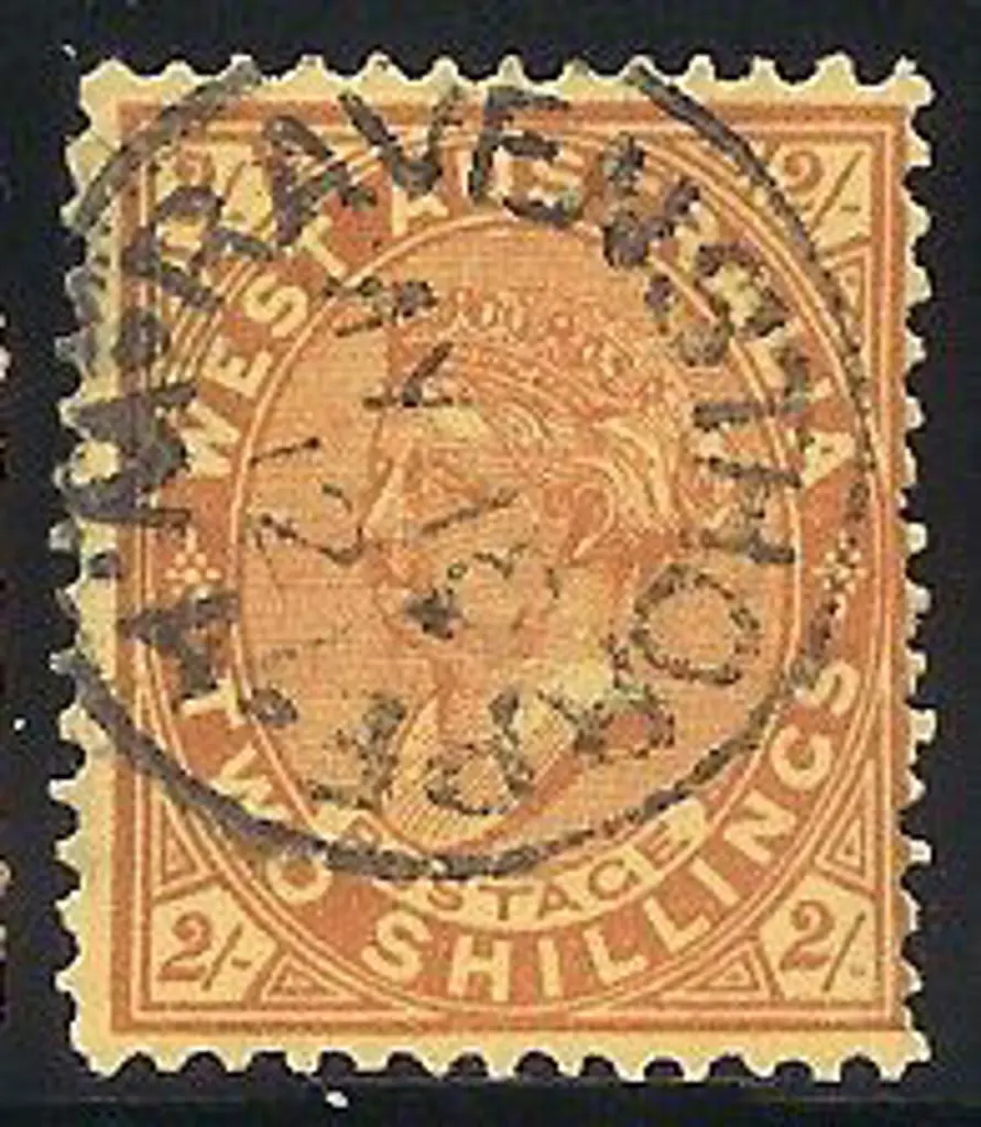 1911 2/- brown on yellow. FU with 100% ... Image 1++
