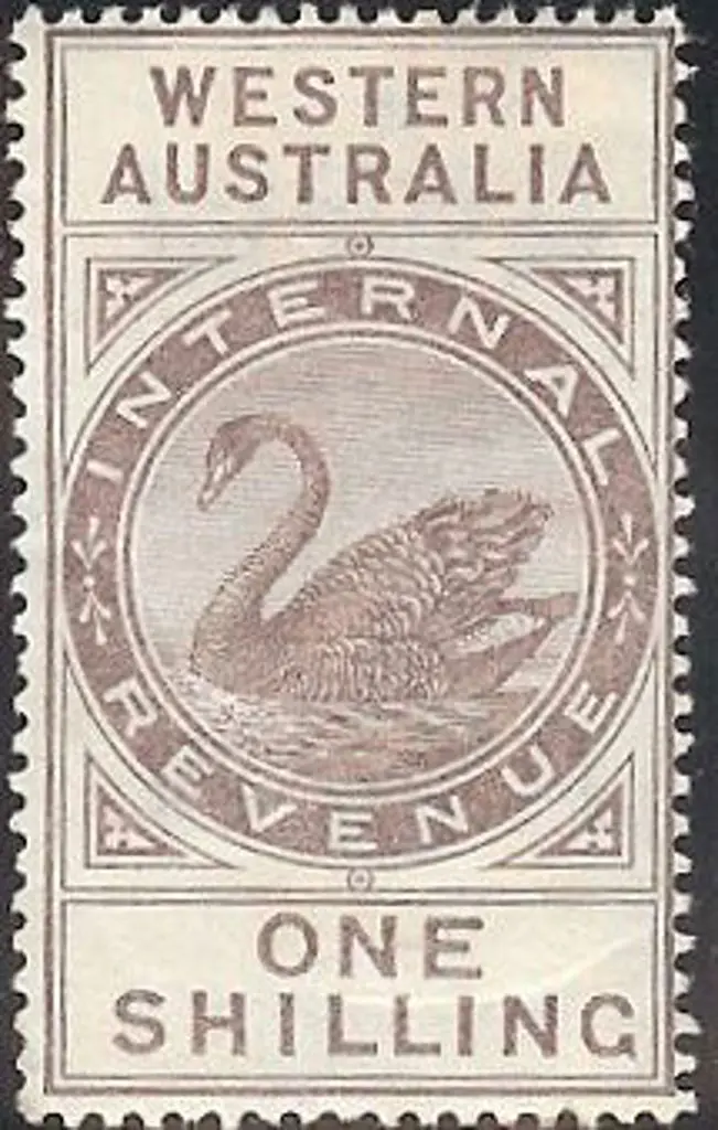 1897 1d and 1/- dull purple Internal revenue ... Image 1++