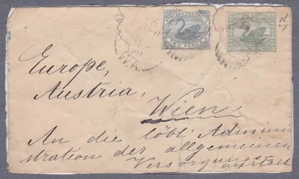 Kojonup 2 Mar 1898 cds 2b & 2 x BL-K oblit cancels ... Image 1++