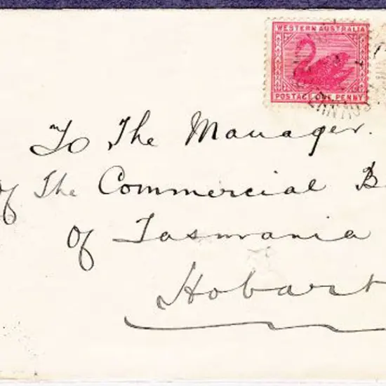 Nannine DxPO 4 Jan 1900 on 2 x 1d swans addressed ...
