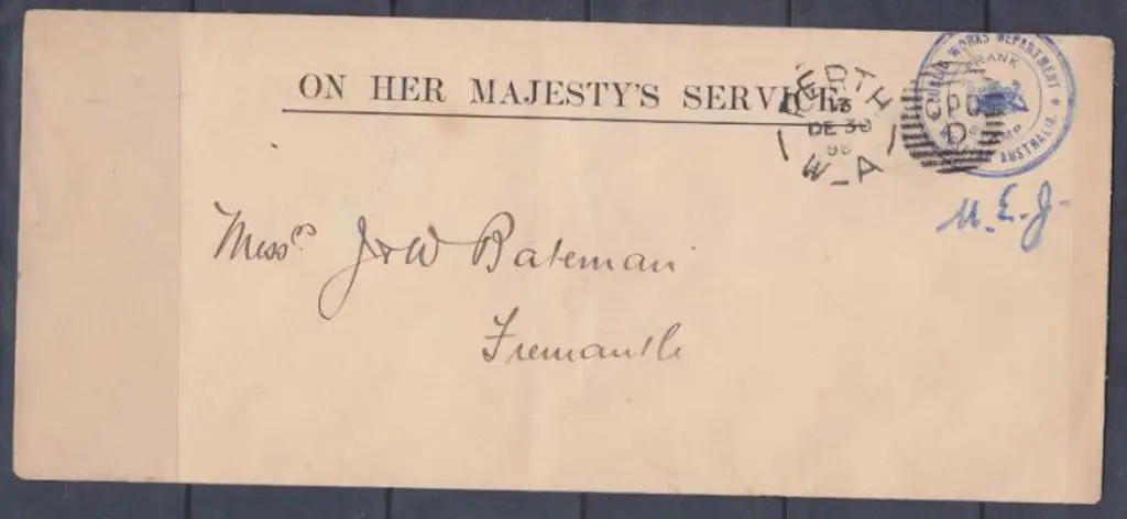 1899 (30th Dec) OHMS env with Public Works ... Image 1++