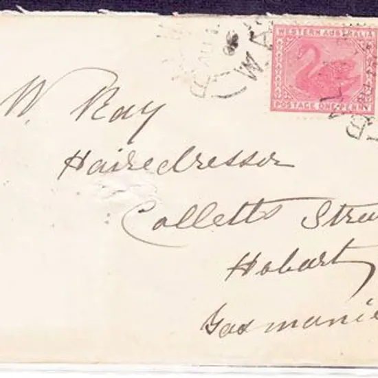 Balingup 2b dated 17 Aug 1903 tied to pair 1d red ...