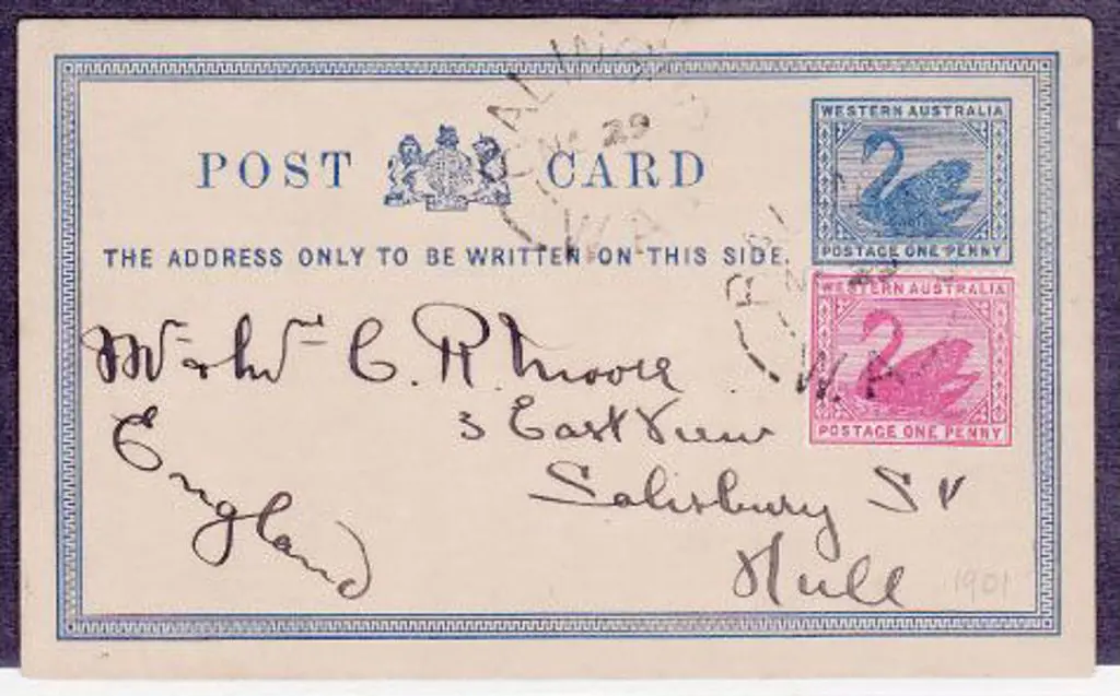 BALINGUP 2b dated 29 Nov 1901 on 1d Postcard (PC2) ... Image 1++