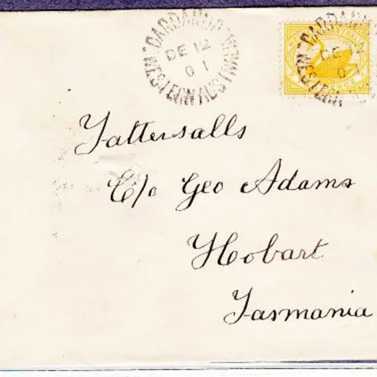 DARDANUP CDS1 for 12 Dec 1901 on 2d yellow.  Two ...