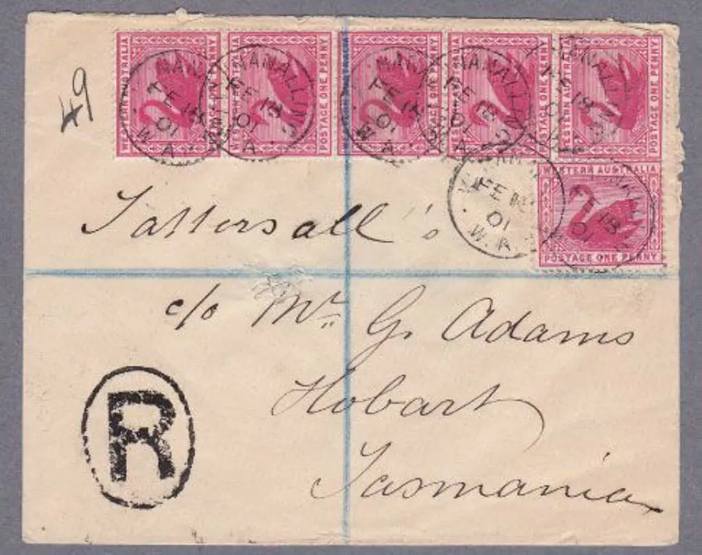KUNANALLING 3b 18 Feb 1901 on Tatts cover tied to ... Image 1++
