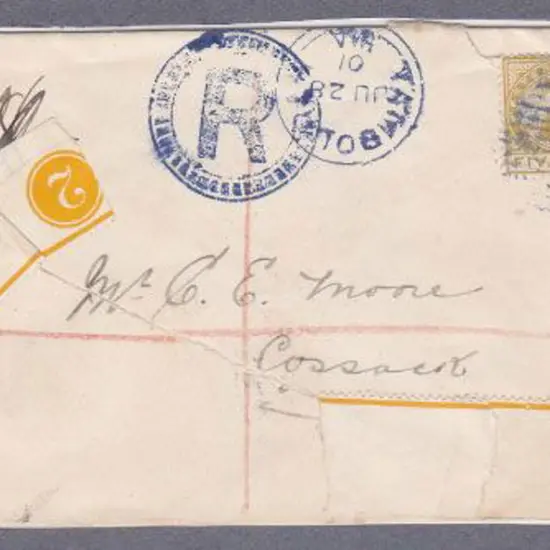 TAMBOURAH 3b for 28 Jun 1901 & oblitorator DO-13 ...